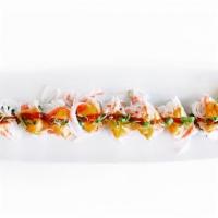 Firecracker Roll · Shrimp Tempura, Avocado, Krab Mix, Spicy Mayo, Green Onion, Sriracha