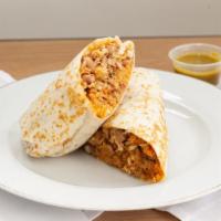 Que Tal Burrito · Burrito with choice of stuffs bundled into a 12