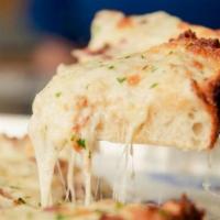 Detroit Three Cheese · Mozzarella, Goat Cheese, Ricotta, Garlic, House-Made Pizza Sauce