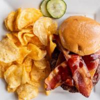 Cowboy · House-made BBQ Sauce, Cheddar Cheese, Bacon