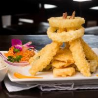 Shrimp & Vegetable Tempura · Classic Japanese shrimp and vegetable flash fried in light flaky batter.