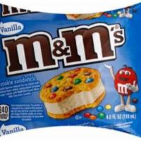 M&M'S Vanilla Ice Cream Cookie Sandwich (4 Oz) · Featuring creamy vanilla ice cream between two delicious M&M'S® Candy-filled cookies, these ...