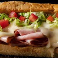 Ham & Cheese Classic Sub · 8 inch. Ham, provolone, lettuce & tomatoes. Served with a side of Italian dressing