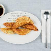 튀김만두 / Yaki Mandu · 6 pieces. Fried Korean dumplings.