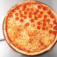 24'' Round · '' World's BIGGEST Pizza''. Guaranteed to feed the whole family.