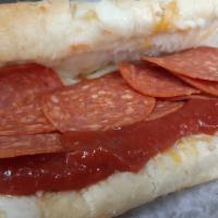 Pizza Sub · Ham, Pepperoni, Cheese and Sauce.