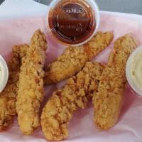 Chicken Tenders (5 Pieces) · Honey mustard, BBQ or ranch.