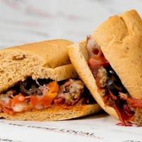 Fleetwood · Grilled Sausage Crumbles, Grilled Beef Crumbles, Pepperoni, Black Olives, Red Bell Peppers, ...