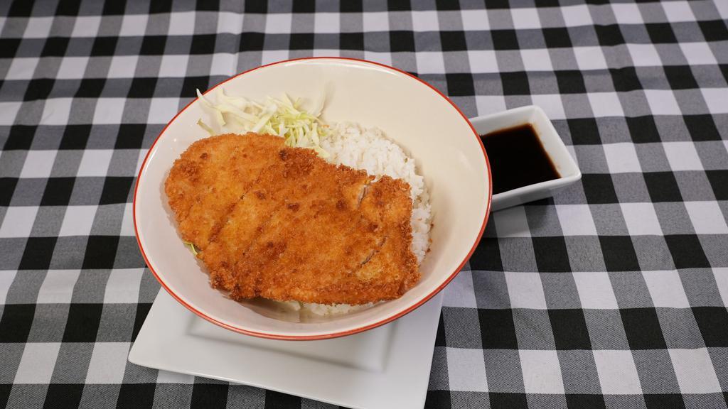 Chicken Kutsu · With kutsu sauce and served with steamed rice