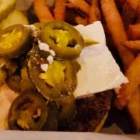 The Kelly Klein · Topped with Jalapenos and cream cheese