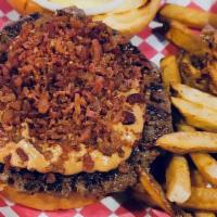 Pb&B Burger · Peanut Butter and Bacon smothered burger