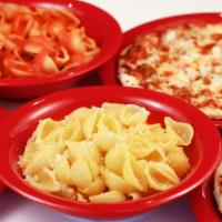 Kid'S Pasta · Served with choice of homemade sauce. Add garlic butter breadstick for an additional charge.