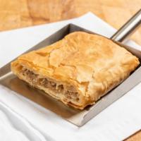 Beyond Meat Bougatsa · Vegans, vegetarians and environmentalist rejoice! Our buttery and flaky hand stretched Bouga...