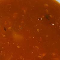 Veg Hot & Sour Soup · Soup that is both spicy and sour, typically flavored with hot pepper and vinegar.