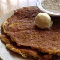 Corn Pancakes (Cachapas Venezolanas) · Add Cotija Cheese for an additional charge.