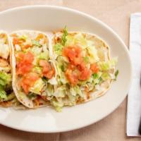 Chicken (Pollo) Taco · Comes with lettuce, tomato, onion, cilantro. Flour tortilla, cheese, and sour cream is extra.