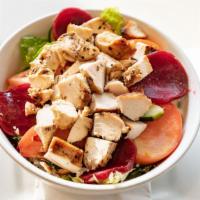 Greek Islands Special Salad · Grilled chicken, lettuce, tomatoes, beets. cucumbers, feta cheese & house-made Greek dressing.