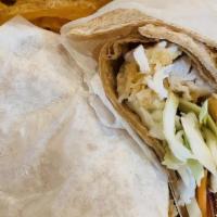 Buffalo Chicken Wrap · House Greens, Grilled Buffalo Chicken, Red onion, Celery, and Blue Cheese Dressing wrapped i...