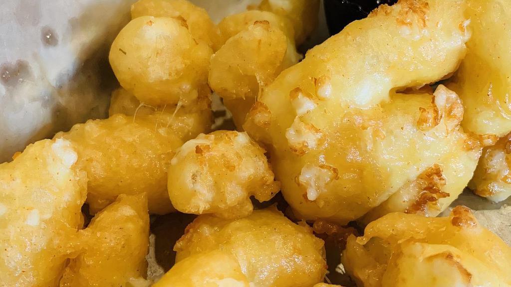 Cheese Curds · Fresh NEVER Frozen hand battered Cheese Curds