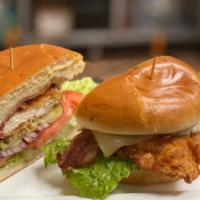 Chicken Sandwich  · Choose between grilled or fried chicken with chipotle mayo, pepper jack cheese and bacon.
