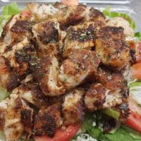 Chicken Salad · Comes with lettuce tomatoes and green peppers.
