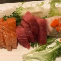 Sashimi Dinner · 15 pieces assortment of sliced fresh raw fish.