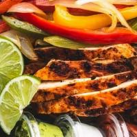 Fajita Platter One Meat - 4 Oz. · Fajita platter<br />Meat mixed with peppers and onions, tortillas, cheese, lettuce, tomatoes...