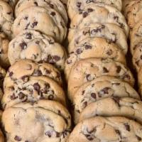 Chocolate Chip Cookies · Side of chocolate chip cookies.