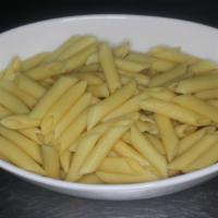 Penne Pasta · Penne pasta served with your choice of sauce and toppings.