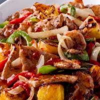 Sweet & Sour Bowl · Your choice of protein with roasted red peppers, green peppers, yellow onions, and pineapple...