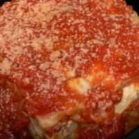 Lasagna · Lasagna noodles layered with sausage, ricotta cheese and marinara sauce. Topped with mozzare...