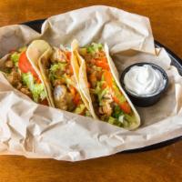 House Tacos · 3 flour tortillas with your choice of chicken or steak, grilled with onions, mushrooms & che...