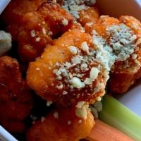 Buffalo Chicken Bites  · Gluten-free breaded white meat chicken (Only gluten-free without sauce) Buffalo sauce, crumb...