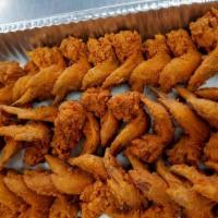 50Pc Wingz · Includes fries and 4 flavors. Choose up to 2 flavors: buffalo sauce, cheese buffalo sauce, b...