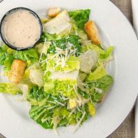 Caesar Salad · Romaine, Parmesan cheese, croutons, creamy caesar dressing.