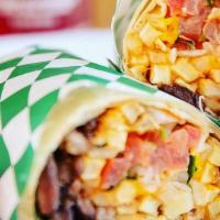 California Beef Burrito Combo · Grilled cheese beef burrito with side order of french fries and signature Spanish rice