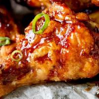 Thai Bbq Wings · Best quality wings with Thai BBQ sauce with side of fries