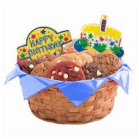 W147. Confetti And Candles Primary Basket · One or two specialty cookies along with your choice of gourmet cookies. Have your cake and e...