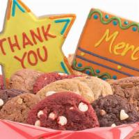 W259. Many Thanks Basket · One or two specialty cookies along with your choice of cookie basket. Send these brightly co...
