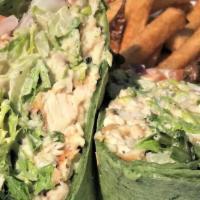 Caesar Wrap · Grilled chicken, romaine lettuce, parmesan cheese with Caesar dressing.