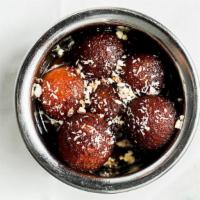 Gulab Jamun · Vegetarian, gluten-free. Cheese balls made with paneer dipped in sugar syrup.