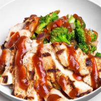 Cajun Bbq Bowl · Grilled all-natural Cajun chicken, broccoli, green onions, red peppers, red onions, and PH B...
