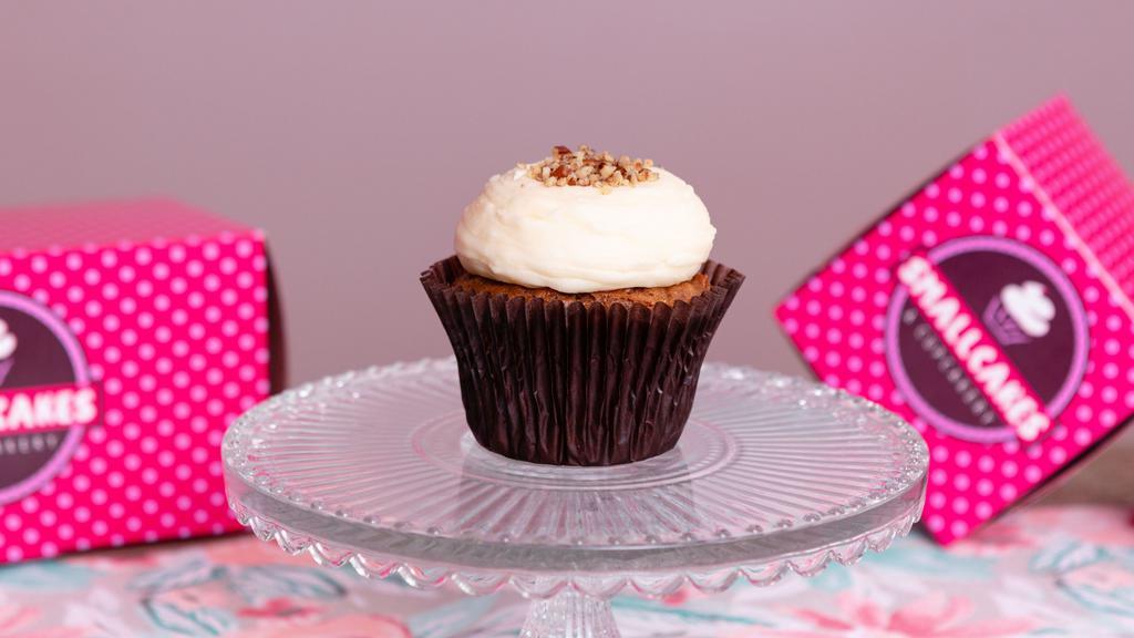 Carrot · Carrot Cake Cream Cheese Topped with Pecans.