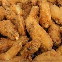 Party Wings Only (30 Pieces) · Party bone in wings breaded with our famous recipe.