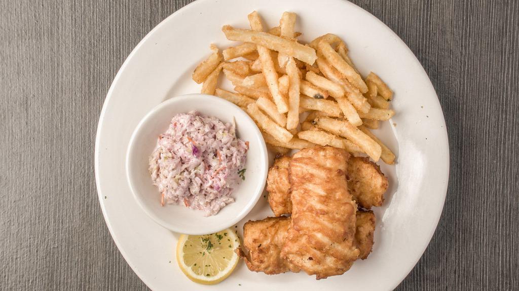 Fish & Chips · north atlantic cod / house-made beer batter / tartar sauce / french fries / cole slaw