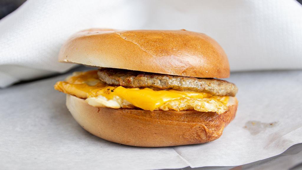 Sausage Egg & Cheese Sandwich · Fresh sausage, egg, and cheese on your choice of bread