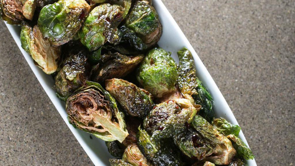 Brussels Sprouts Appetizer · The Hubbard classic- crispy fried sprouts with red wine reduction