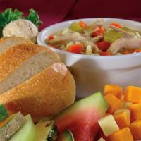 Peasant Lunch · A bowl of our hearty soup, a half loaf of freshly baked bread, assorted Wisconsin cheeses an...