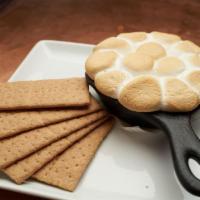S'Mores Dip · Hershey’s chocolate, marshmallows, graham crackers.