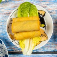 3 Egg Rolls · Filled with vegetables and served with sweet and sour sauce.